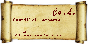 Csatári Leonetta névjegykártya